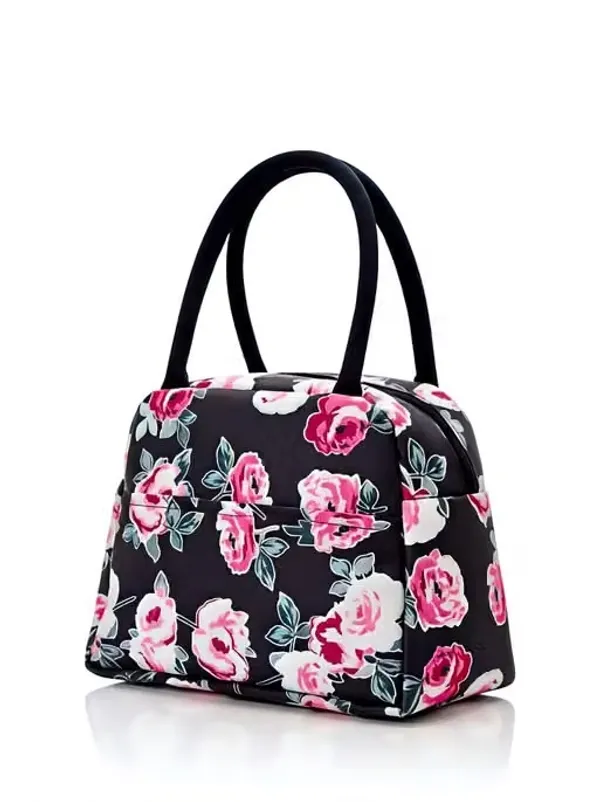 Black_Polyester_Floral_Print_Structured_Handbag_For_Women