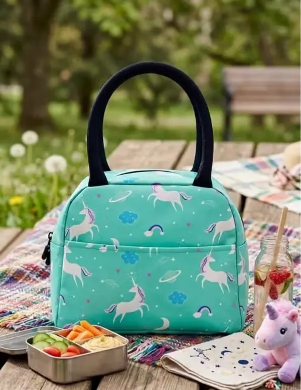 Turquoise_Polyester_Unicorn_Print_Handbag_For_Women