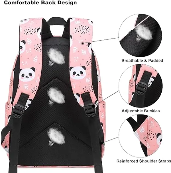 Pink_Polyester_Panda_Print_Backpack_For_Women