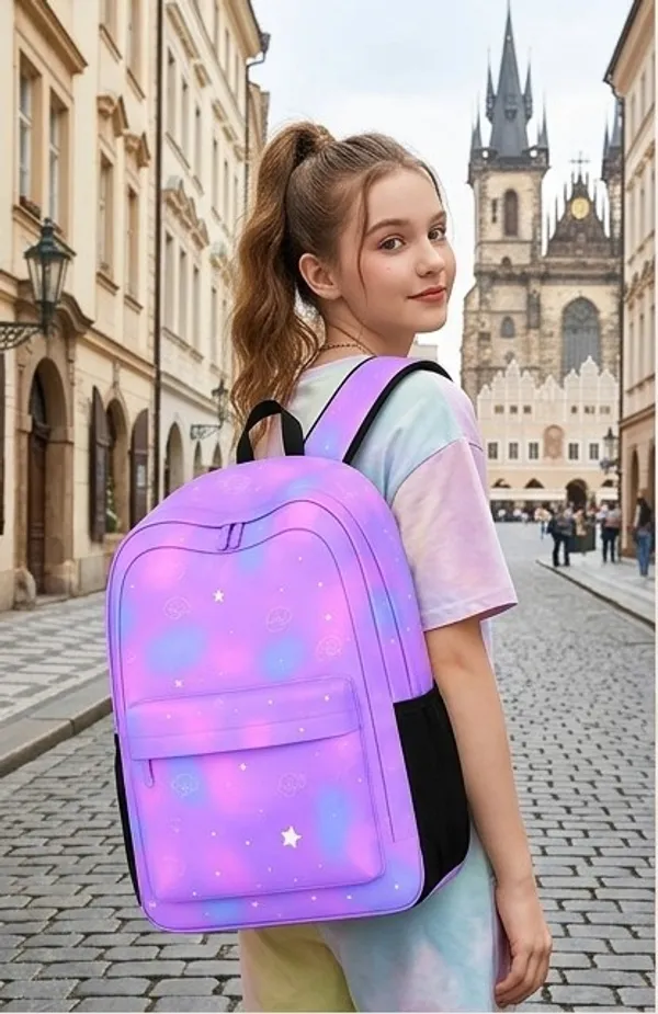 Purple_Polyester_Star_Print_Casual_Backpack_For_Women