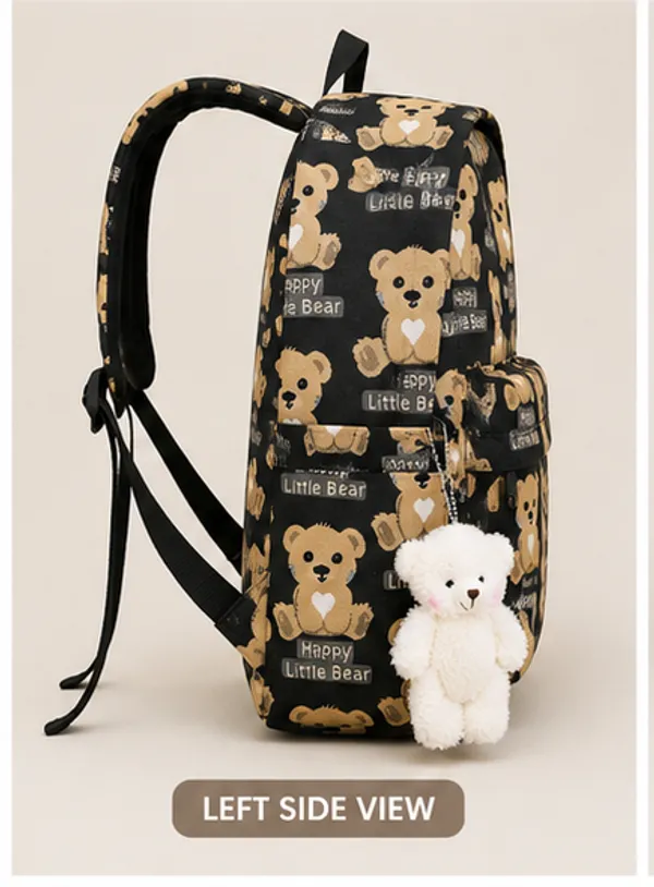 Black_Polyester_Teddy_Bear_Print_Backpack_For_Women