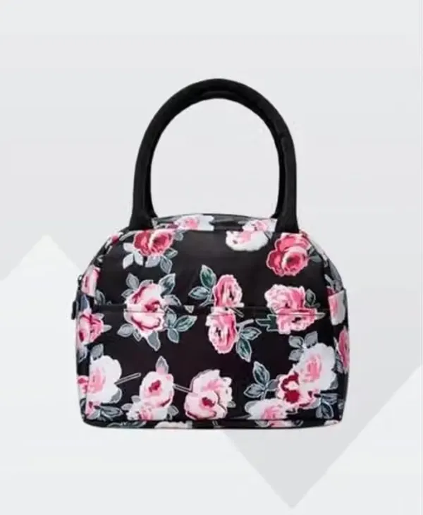 Black_Polyester_Floral_Print_Structured_Handbag_For_Women