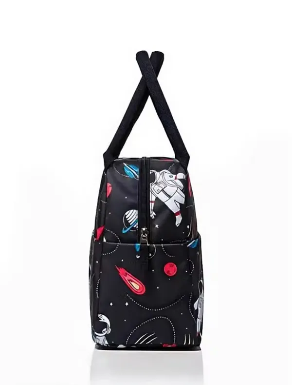 Black_Polyester_Space_Theme_Print_Handheld_Bag_For_Women