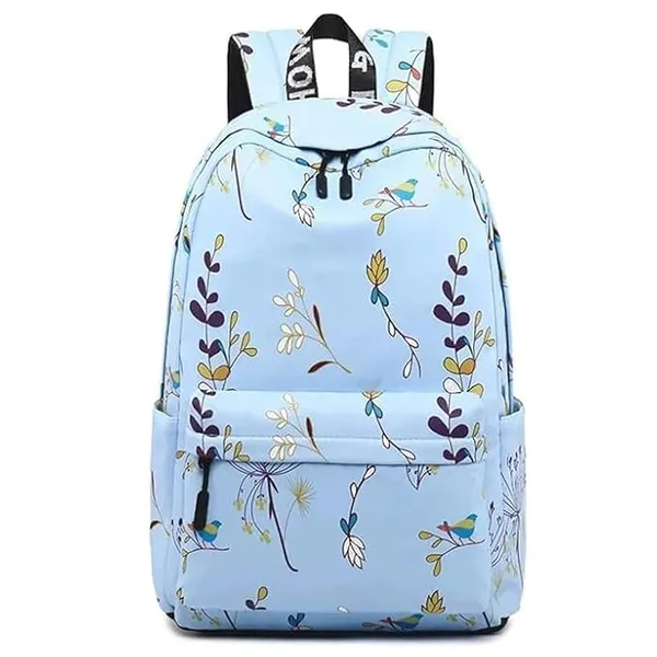Light_Blue_Polyester_Botanical_Floral_Print_Backpack_For_Women