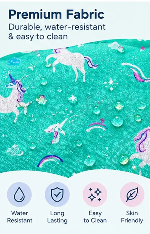 Turquoise_Polyester_Unicorn_Print_Handbag_For_Women