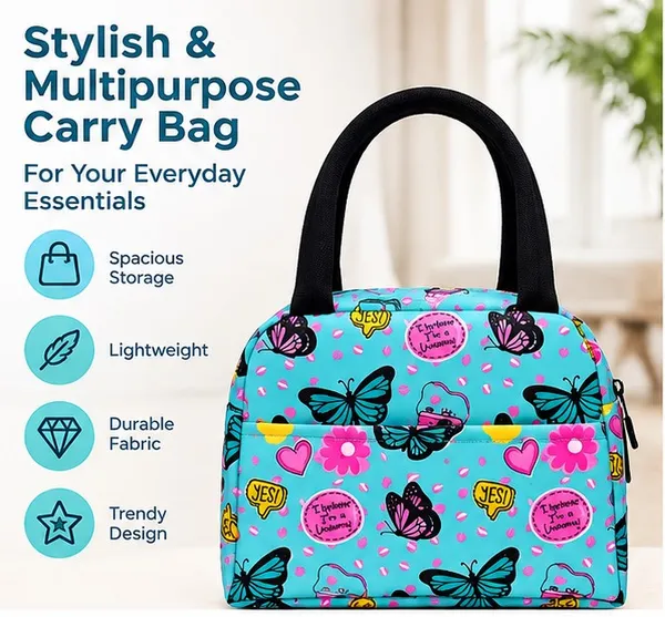 Blue_Polyester_Butterfly_Floral_Print_Handbag_For_Women