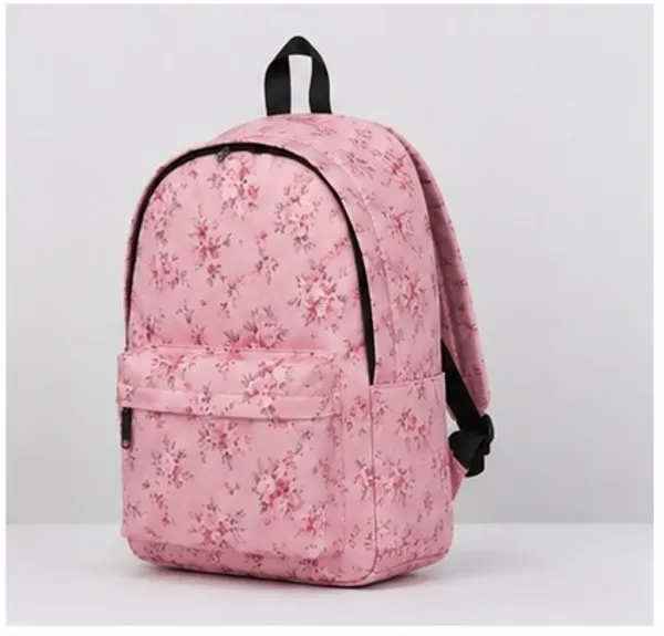 Pink_Polyester_Floral_Print_Backpack_For_Women