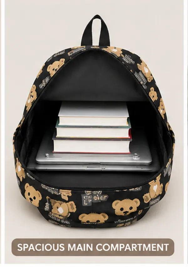Black_Polyester_Teddy_Bear_Print_Backpack_For_Women