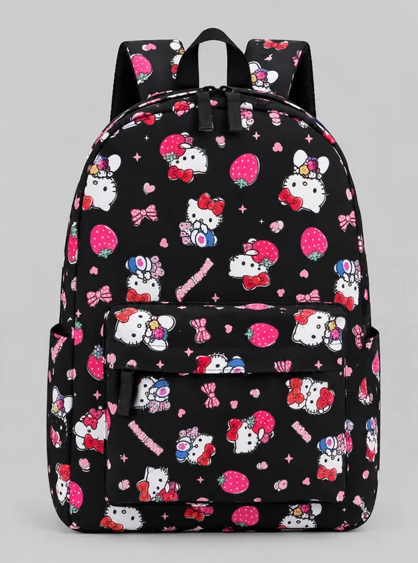 Black_Polyester_Hello_Kitty_Print_Casual_Backpack_For_Women