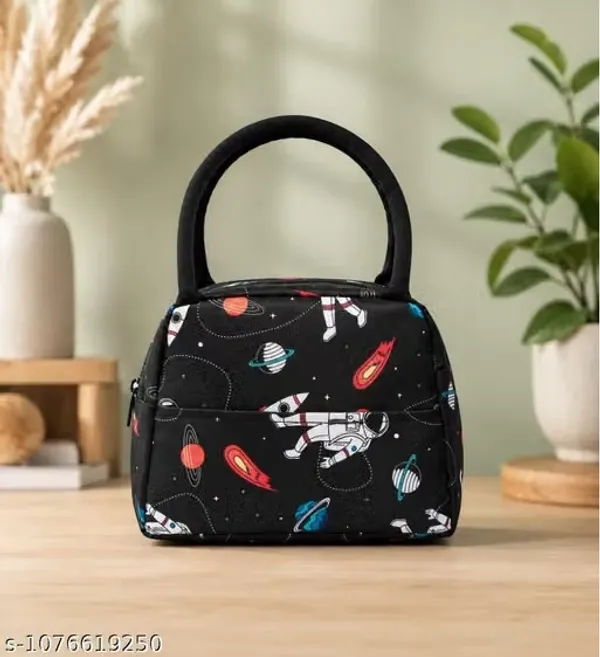 Black_Polyester_Space_Theme_Print_Handheld_Bag_For_Women