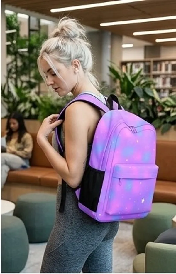 Purple_Polyester_Star_Print_Casual_Backpack_For_Women