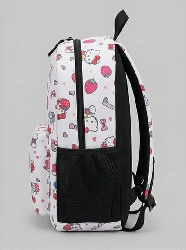 White_Polyester_Character_Print_Casual_Backpack_For_Women