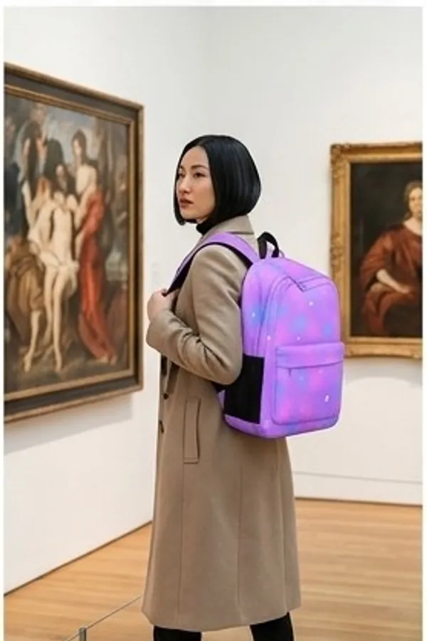 Purple_Polyester_Star_Print_Casual_Backpack_For_Women