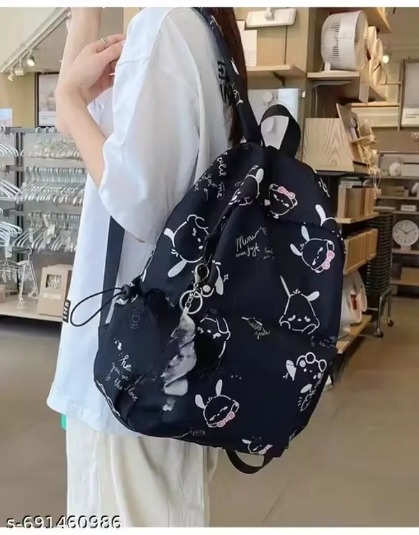 Black_Polyester_Character_Print_Casual_Backpack_For_Women