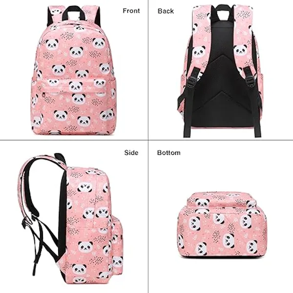 Pink_Polyester_Panda_Print_Backpack_For_Women