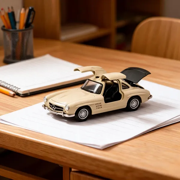 Kidzoy_Mercedes_Benz_300_Sl_Gullwing_1_36_Diecast_Model_Beige