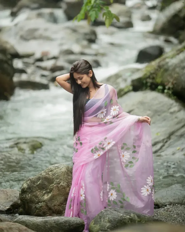 Pink_Organza_Floral_Print_Saree_for_Women