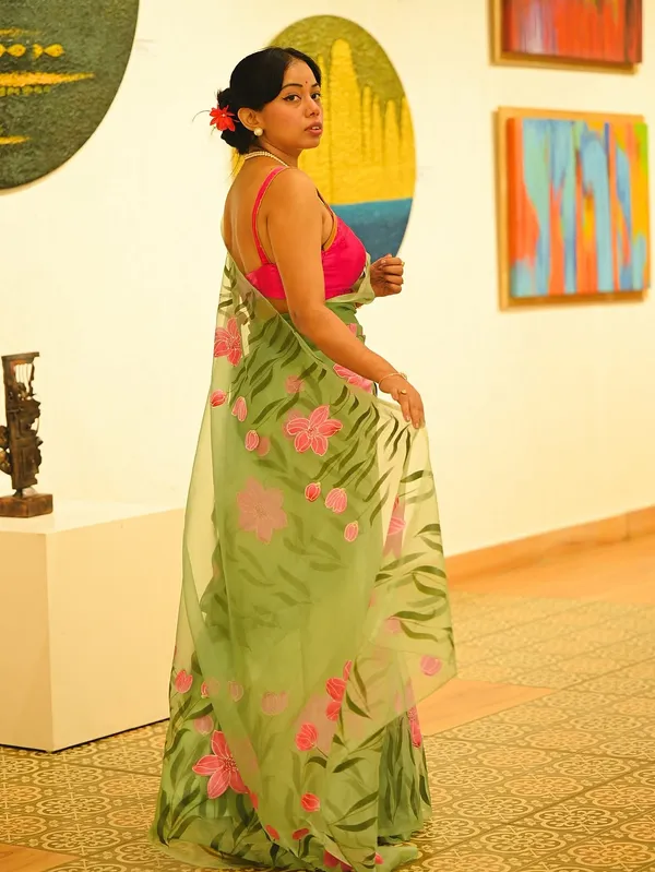 Green_Floral_Print_Saree_for_Women