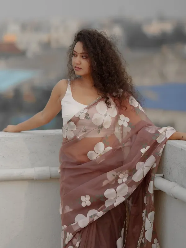 Pink_Organza_Floral_Print_Saree_for_Women