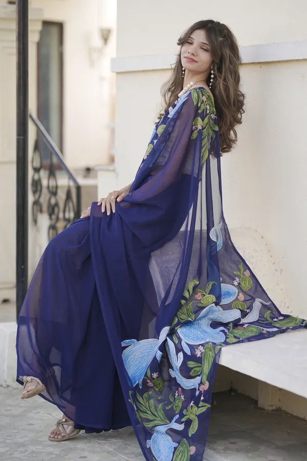 Navy_Blue_Sheer_Printed_Saree_for_Women