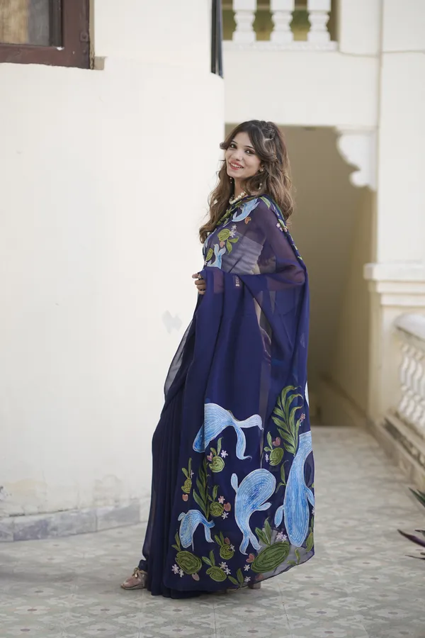 Navy_Blue_Sheer_Printed_Saree_for_Women