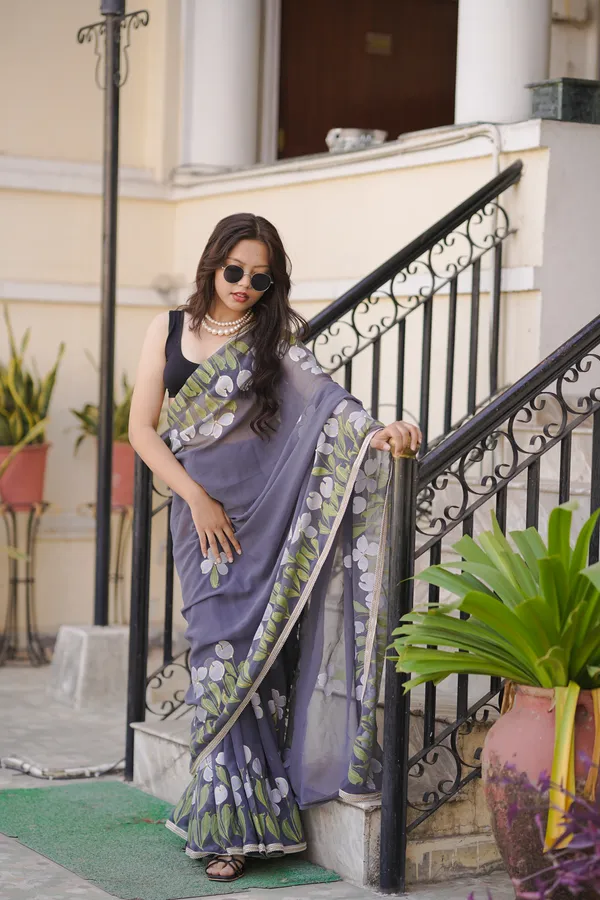 Grey_Floral_Print_Saree_for_Women