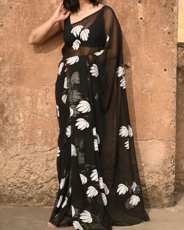 Black_Sheer_Floral_Print_Saree_for_Women