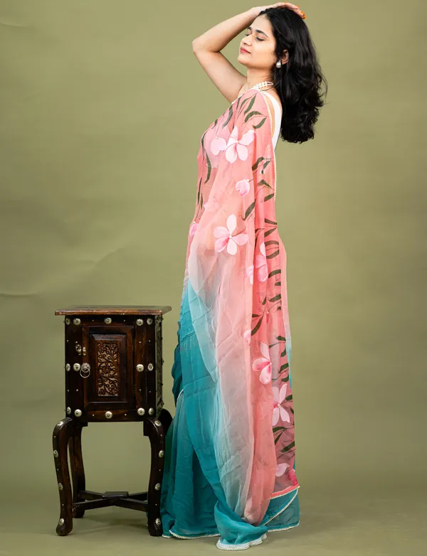 Pink_Floral_Print_Ombre_Saree_for_Women