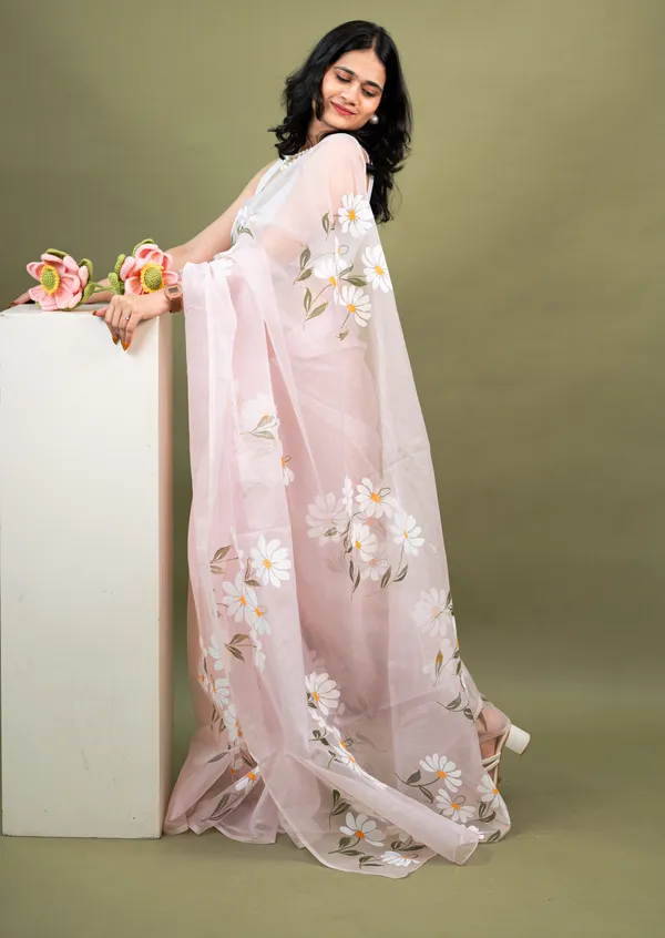 Pink_Organza_Floral_Saree_for_Women