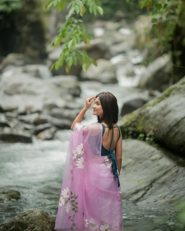 Pink_Organza_Floral_Print_Saree_for_Women