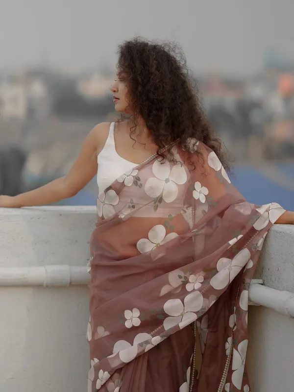 Pink_Organza_Floral_Print_Saree_for_Women