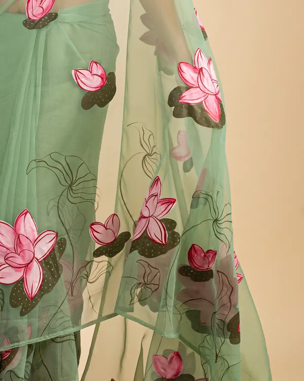 Green_Sheer_Floral_Print_Saree_for_Women