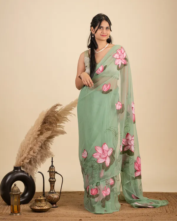 Green_Sheer_Floral_Print_Saree_for_Women