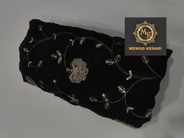 Black_Velvet_Floral_Embroidered_Dress_Material_For_Women