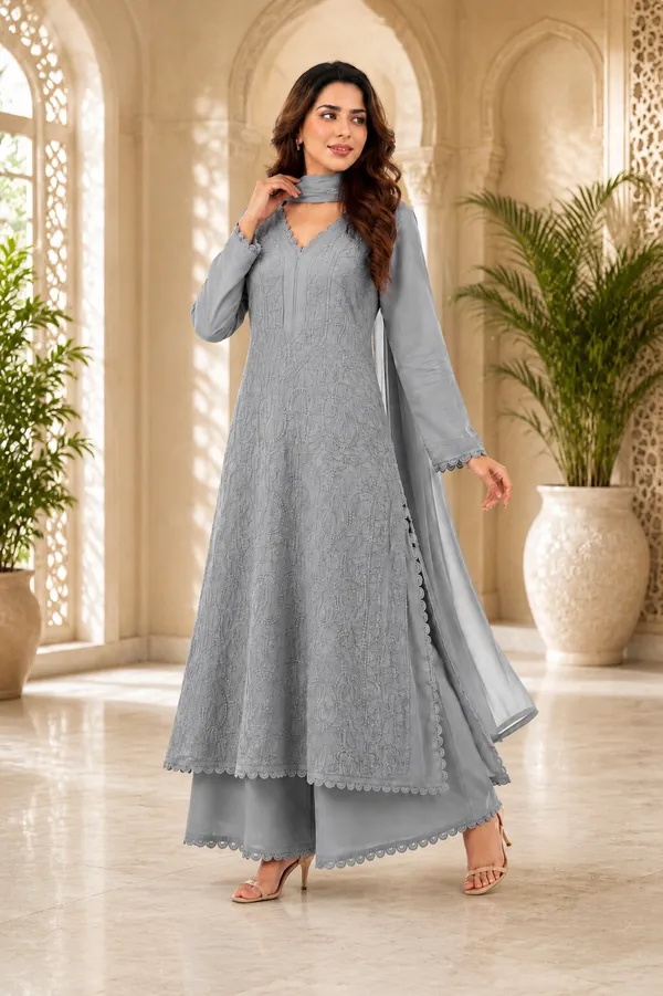 Grey_Embroidered_Anarkali_Suit_Set_for_Women