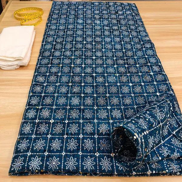 Blue_Bandhani_Pattern_Unstitched_Fabric_for_Women