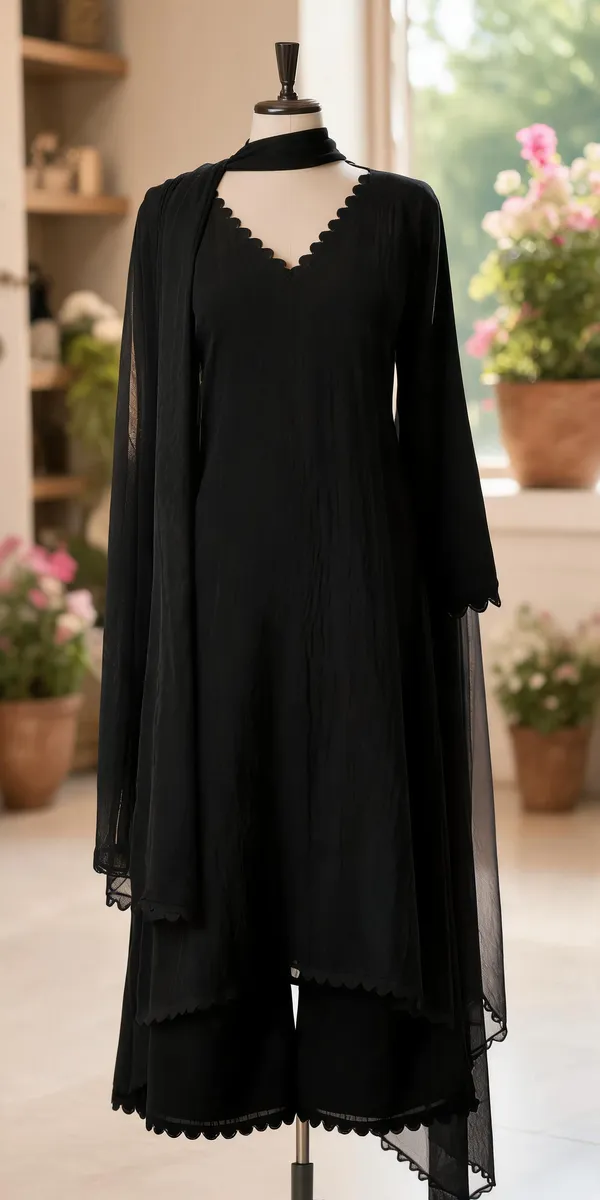 Black_A-Line_Kurta_Set_For_Women