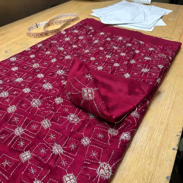Maroon_Embroidered_Unstitched_Fabric_for_Apparel_Making