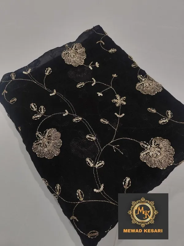 Black_Velvet_Floral_Embroidered_Dress_Material_For_Women