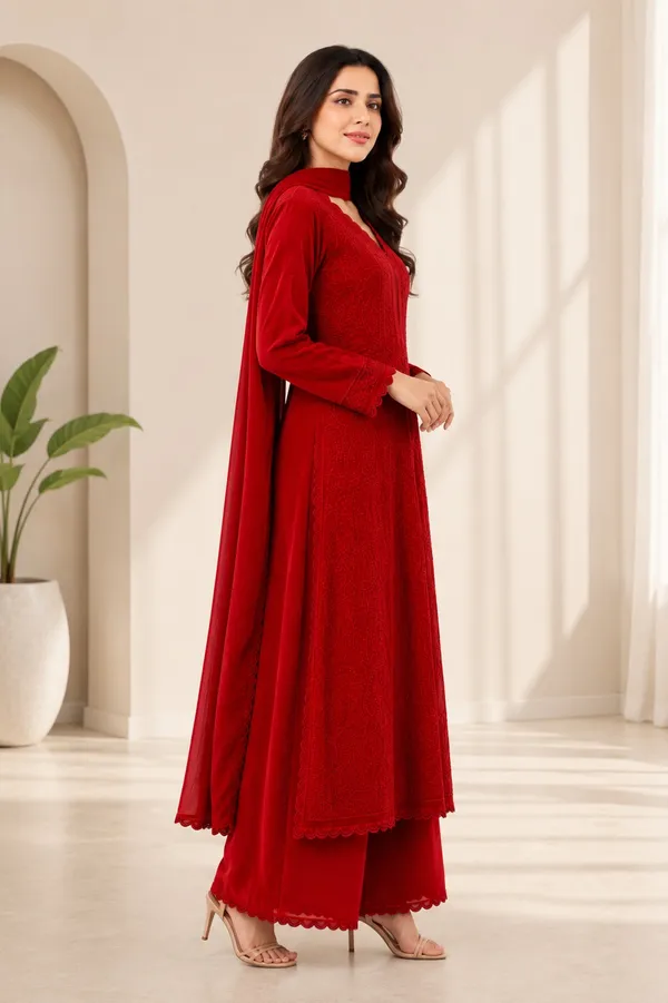 Red_Velvet_Anarkali_Suit_Set_For_Women