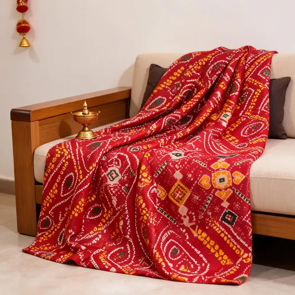 Red_Bandhani_Pattern_Saree_for_Women