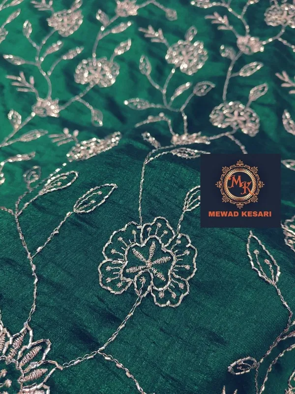 Green_Embroidered_Floral_Fabric_For_Women