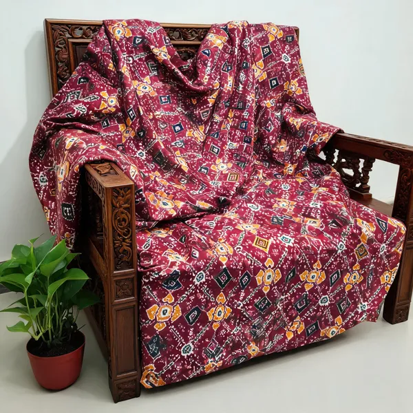 Maroon_Printed_Unstitched_Fabric_for_Men