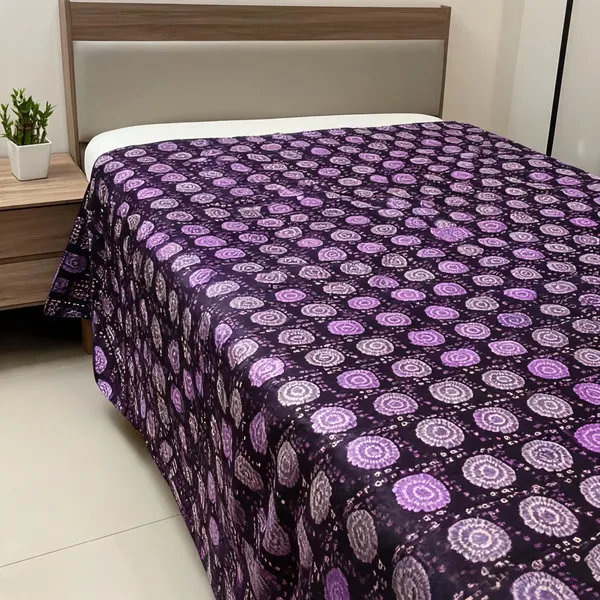 Purple_Geometric_Print_Bedsheet