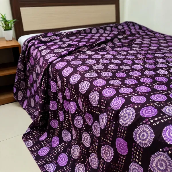 Purple_Geometric_Print_Bedsheet