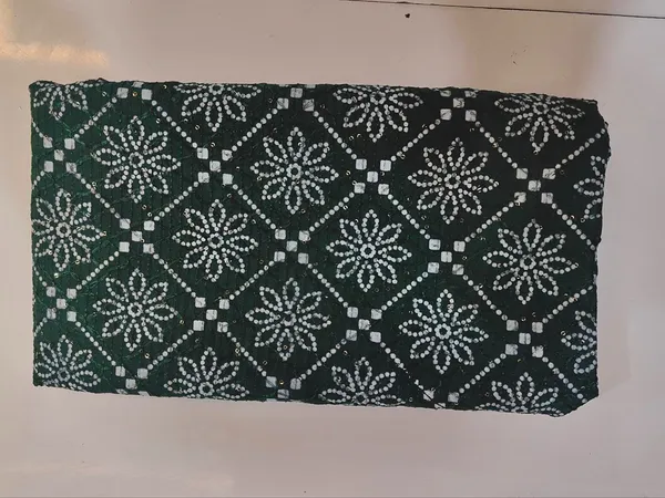 Green_Net_Floral_Embellished_Fabric_For_Women