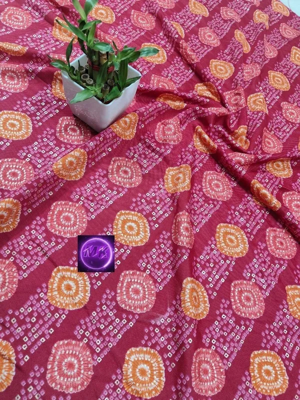 Pink_Bandhani_Print_Unstitched_Fabric_for_Women
