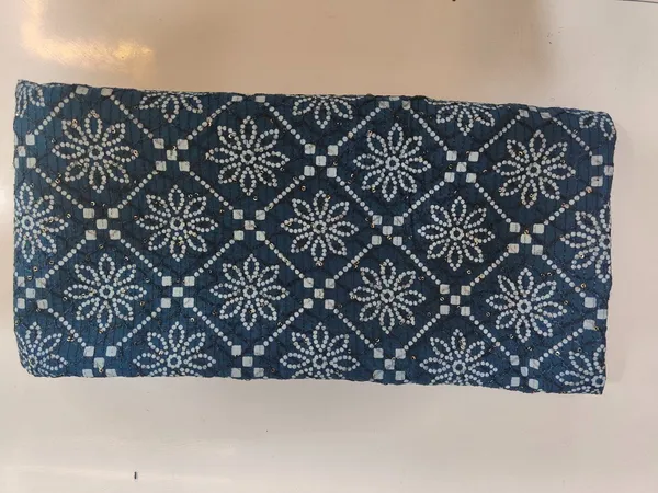 Blue_Bandhani_Pattern_Unstitched_Fabric_for_Women