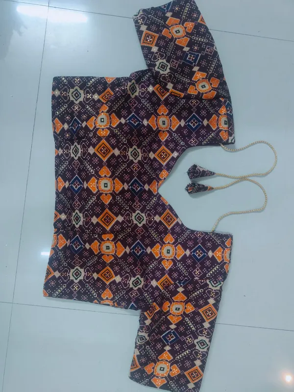 Purple_Printed_Tie-Up_Blouse_For_Women