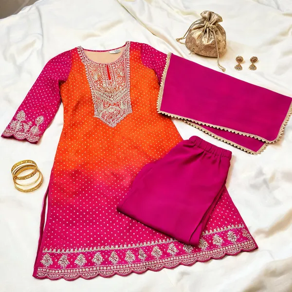 Orange_Pink_Embroidered_Kurta_Set_With_Dupatta_for_Women